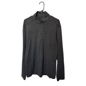 Icebreaker Merino 260 Mens XL Gray Half Zip Tech Pullover Wool Long Sleeve Hike